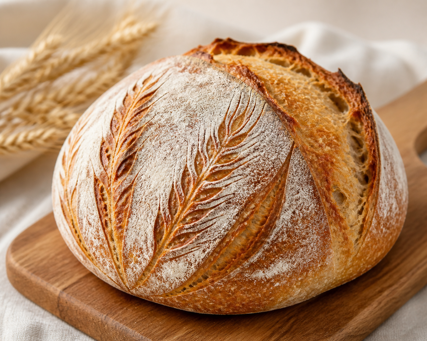 Fresh Homemade Sourdough Loaf